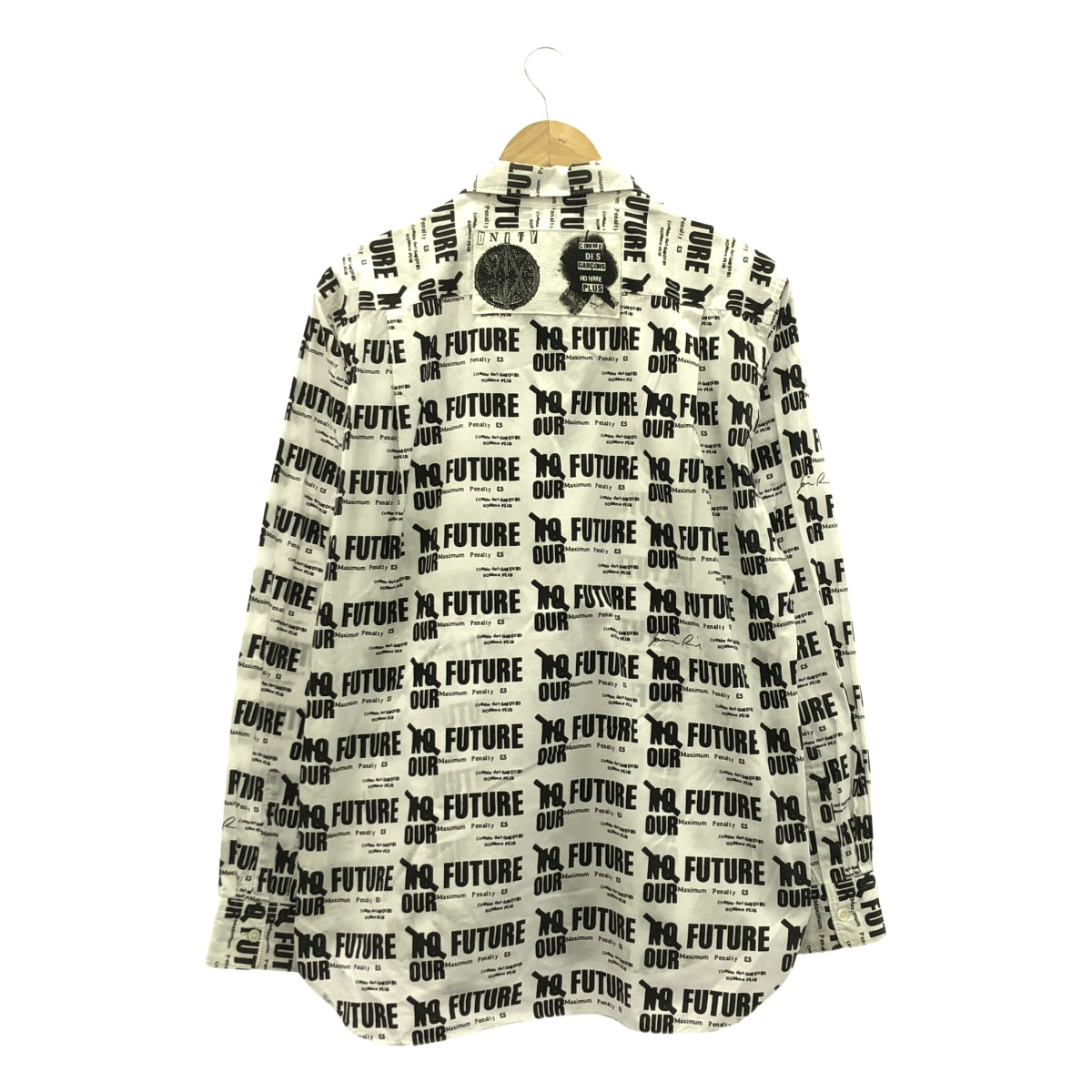 COMME des GARCONS HOMME PLUS / コムデギャルソンオムプリュス | 2008AW | ×Jamie Reid ジェイミー・リード OUR FUTURE 総柄 コットン シャツ | M | メンズ
