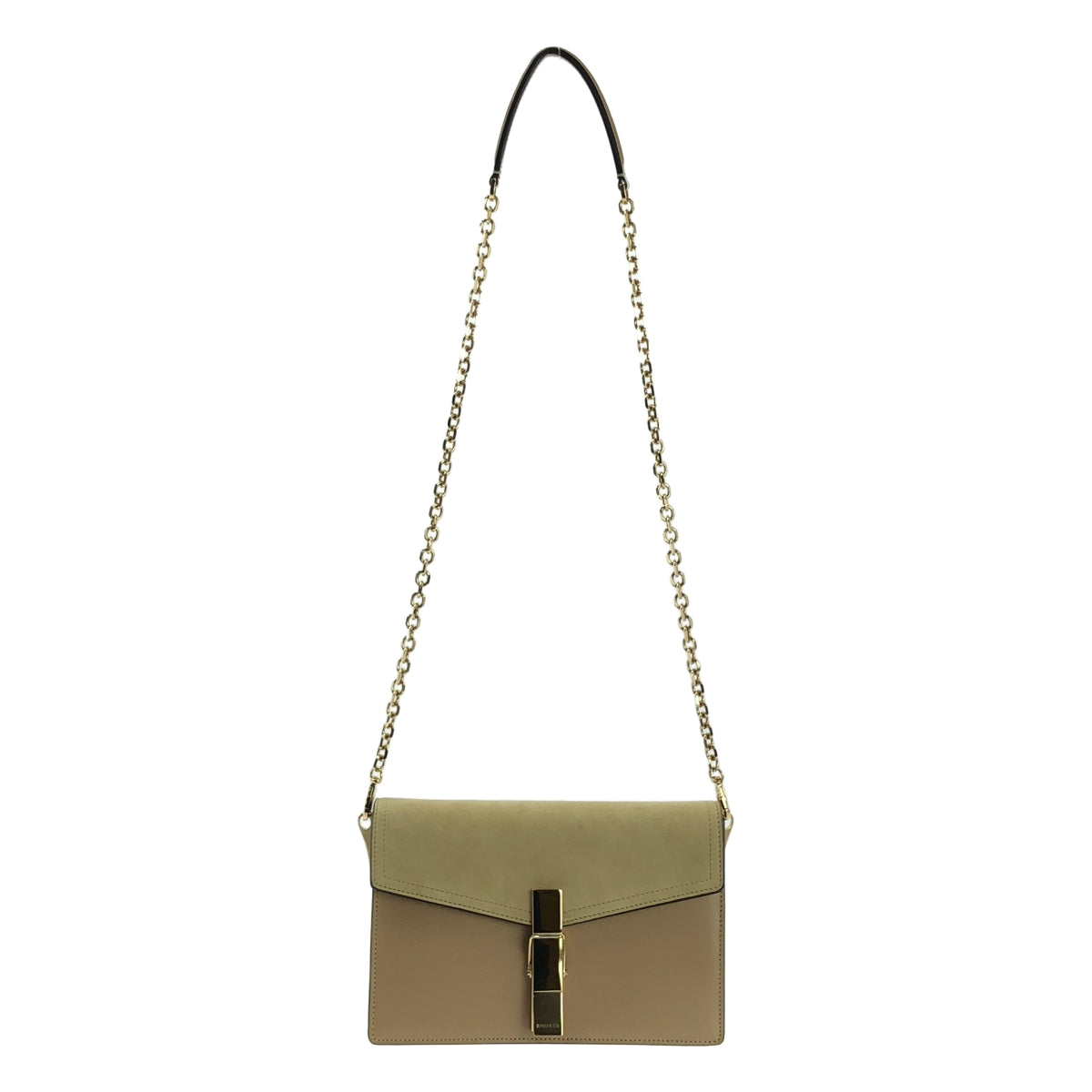 【신품】 ZANCHETTI / 잔 케티 | L'Appartement 취급 2WAY BAG MODELLO CLIP 클립 가죽 가방 | 베이지 | 여성