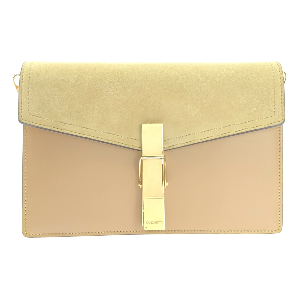 【新品】  ZANCHETTI / ザンケッティ | L'Appartement 取扱い 2WAY BAG MODELLO CLIP クリップ レザー バッグ | ベージュ | レディース