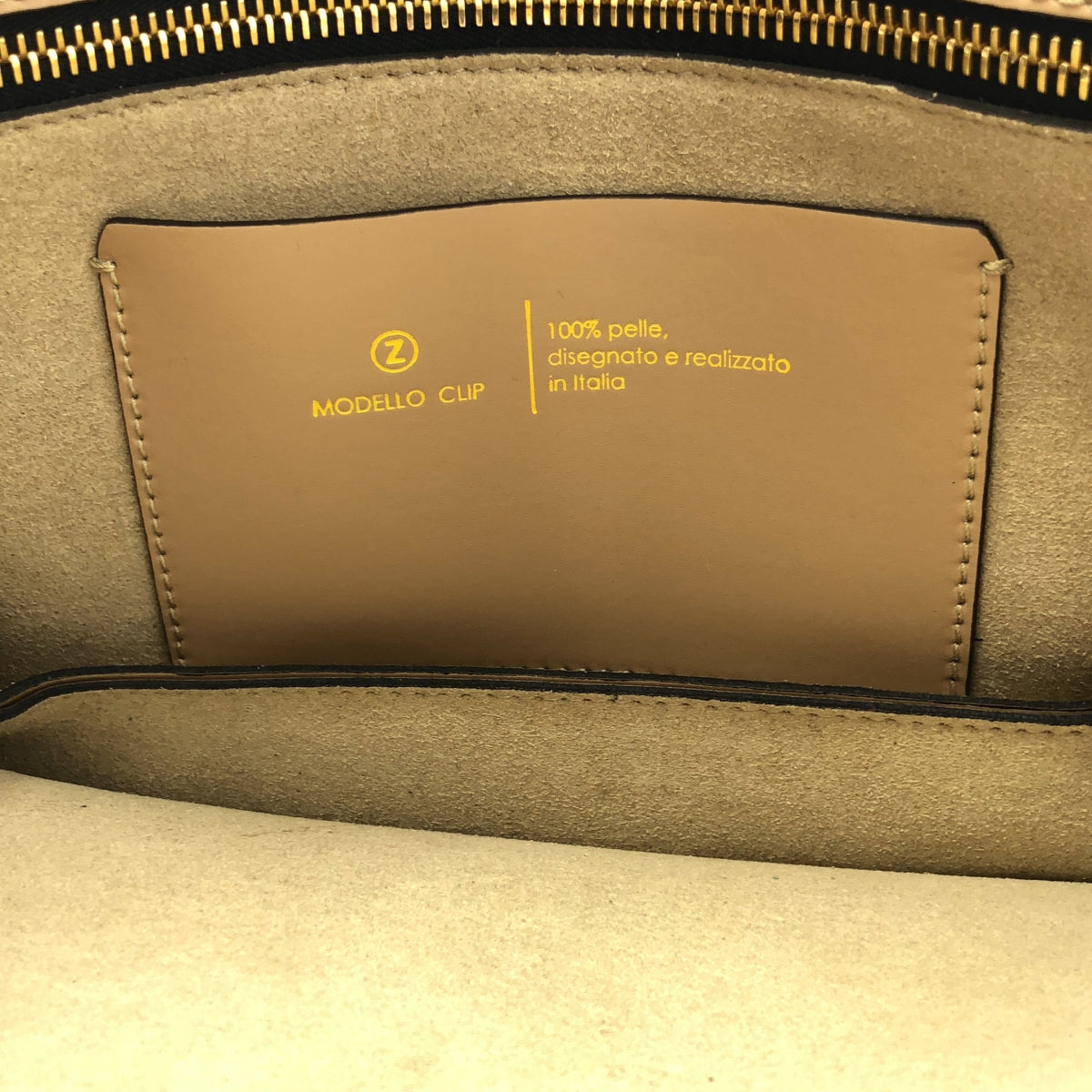 【新品】  ZANCHETTI / ザンケッティ | L'Appartement 取扱い 2WAY BAG MODELLO CLIP クリップ レザー バッグ | ベージュ | レディース
