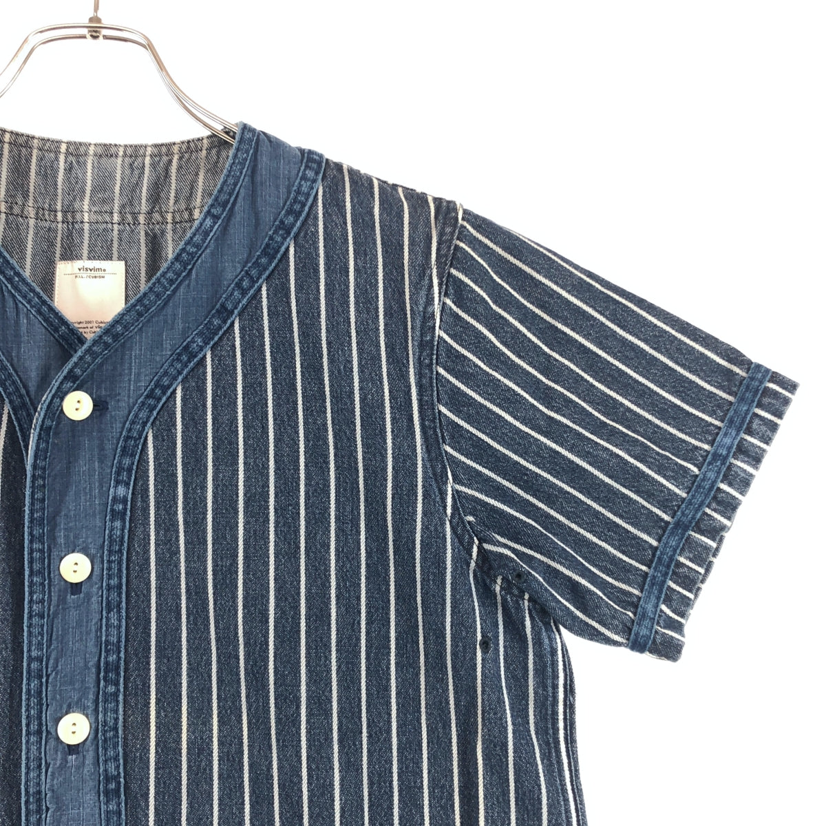 visvim / ビズビム | DUGOUT SHIRT S/S INDIGO STRIPE ストライプ シャツ | 2 | メンズ