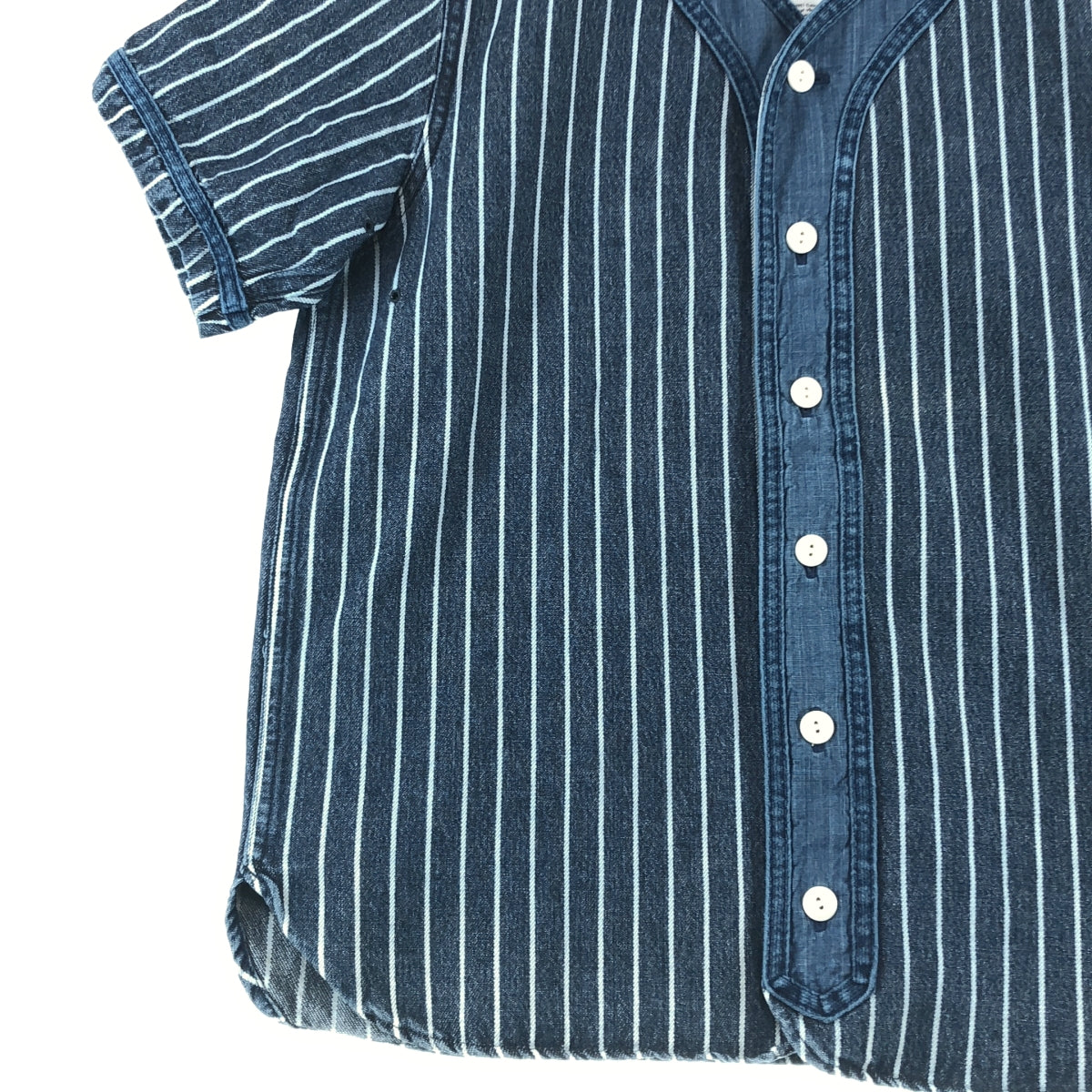 visvim / ビズビム | DUGOUT SHIRT S/S INDIGO STRIPE ストライプ シャツ | 2 | メンズ