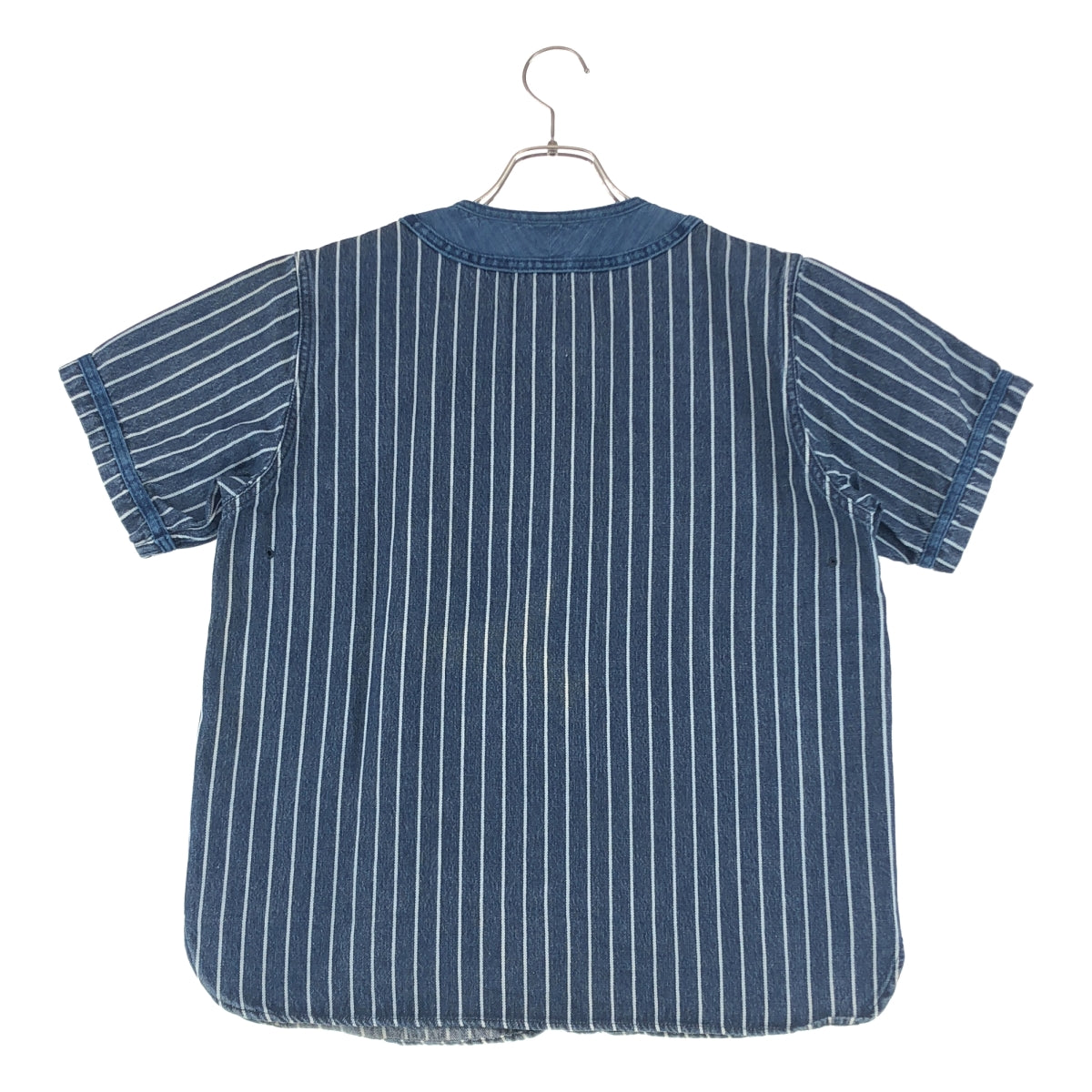visvim / ビズビム | DUGOUT SHIRT S/S INDIGO STRIPE ストライプ シャツ | 2 | メンズ