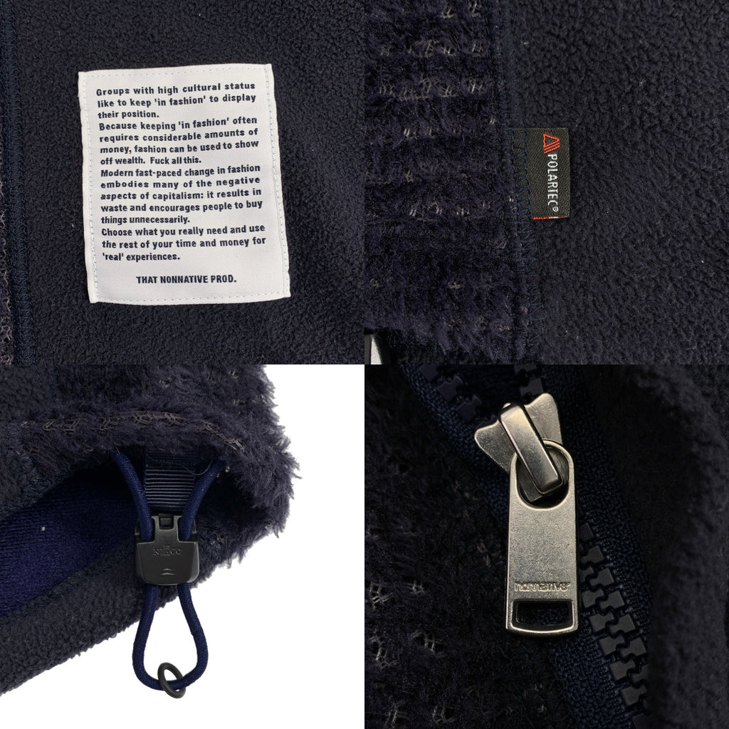 nonnative / 비 네이티브 | 2025AW | HIKER VEST POLARTEC WIND PRO / 폴라텍 플리스 드로스트링 풀 Zip 베스트 |