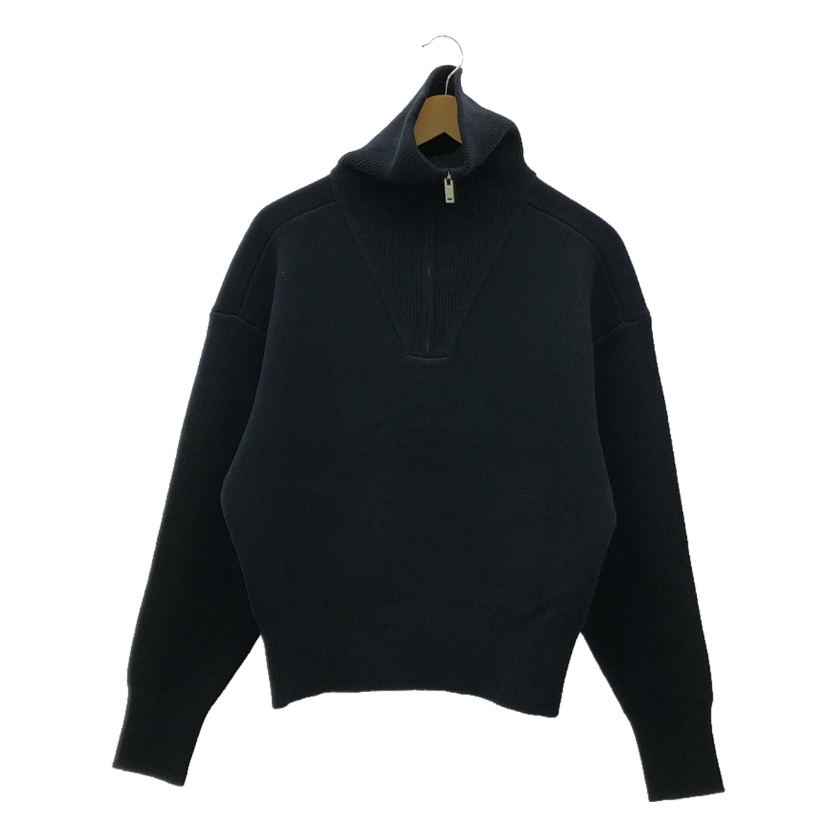 [品相良好] ISABEL MARANT ETOILE / Isabel Marant Etoile |花式毛衣半拉鍊針織套頭衫 | S |海軍 |女性的