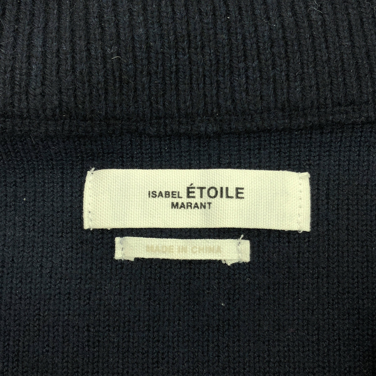 [品相良好] ISABEL MARANT ETOILE / Isabel Marant Etoile |花式毛衣半拉鍊針織套頭衫 | S |海軍 |女性的