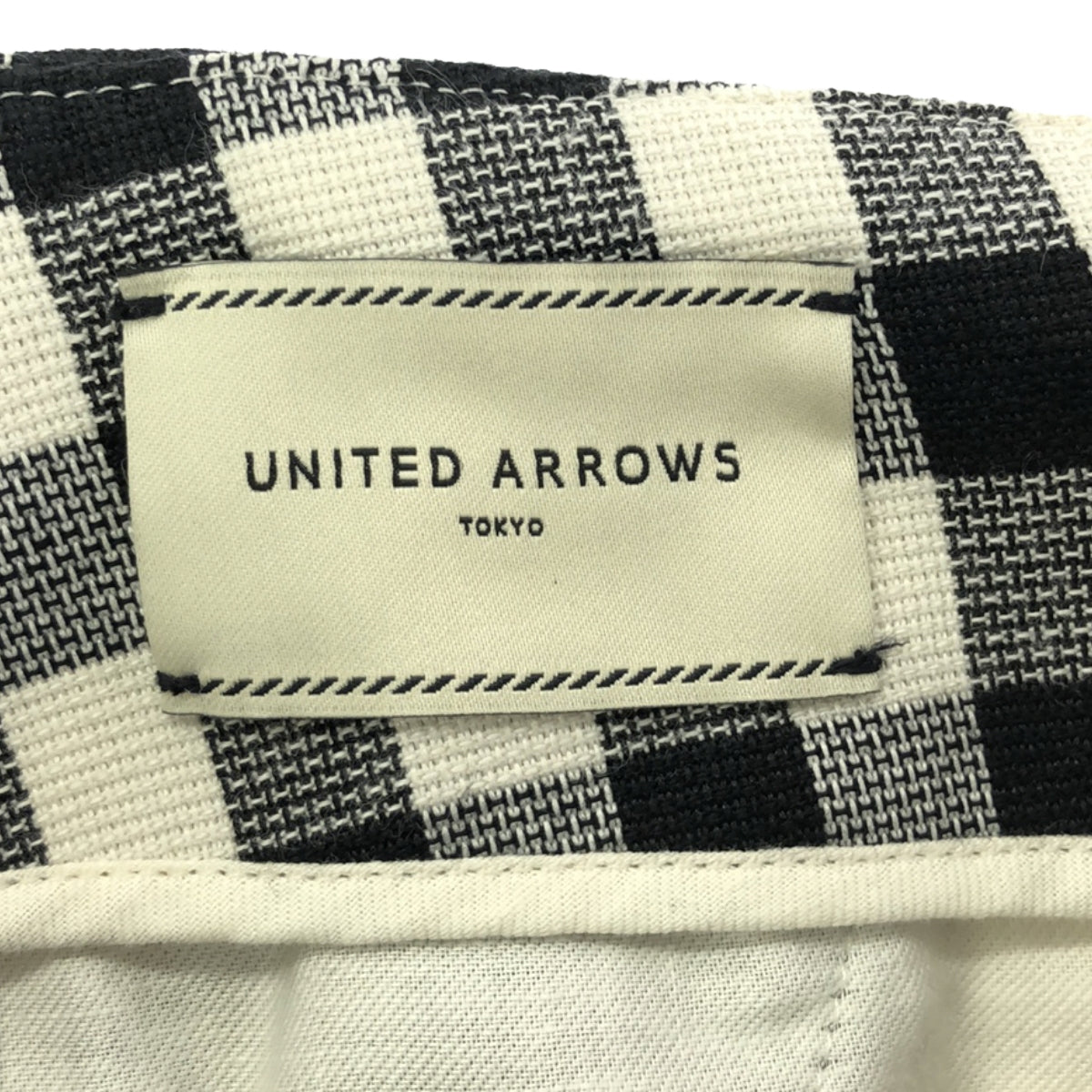 UNITED ARROWS / ユナイテッドアローズ | 2023SS | ギンガムチェック スリムパンツ | 38 | ブラック/ホワイト – KLD