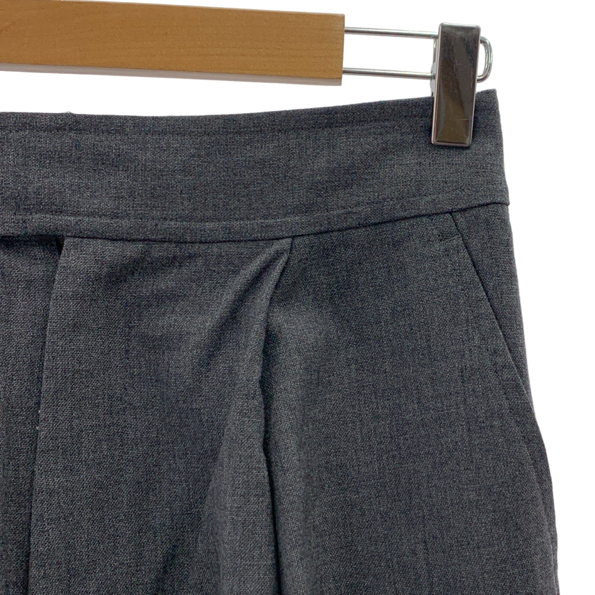 【美品】  LOHEN / ローヘン | タック ワイド スラックス パンツ | 38 | グレー | レディース