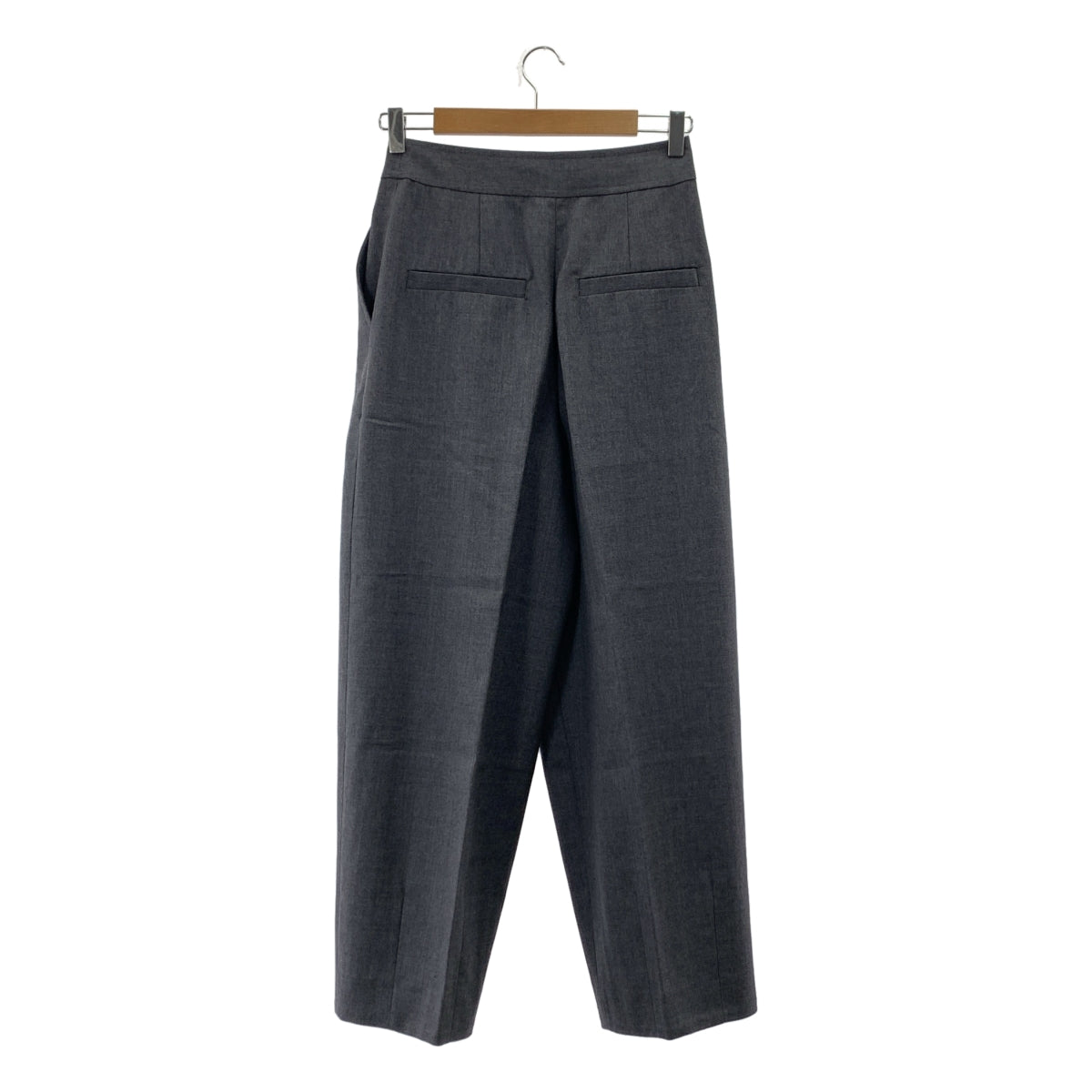 【美品】  LOHEN / ローヘン | タック ワイド スラックス パンツ | 38 | グレー | レディース