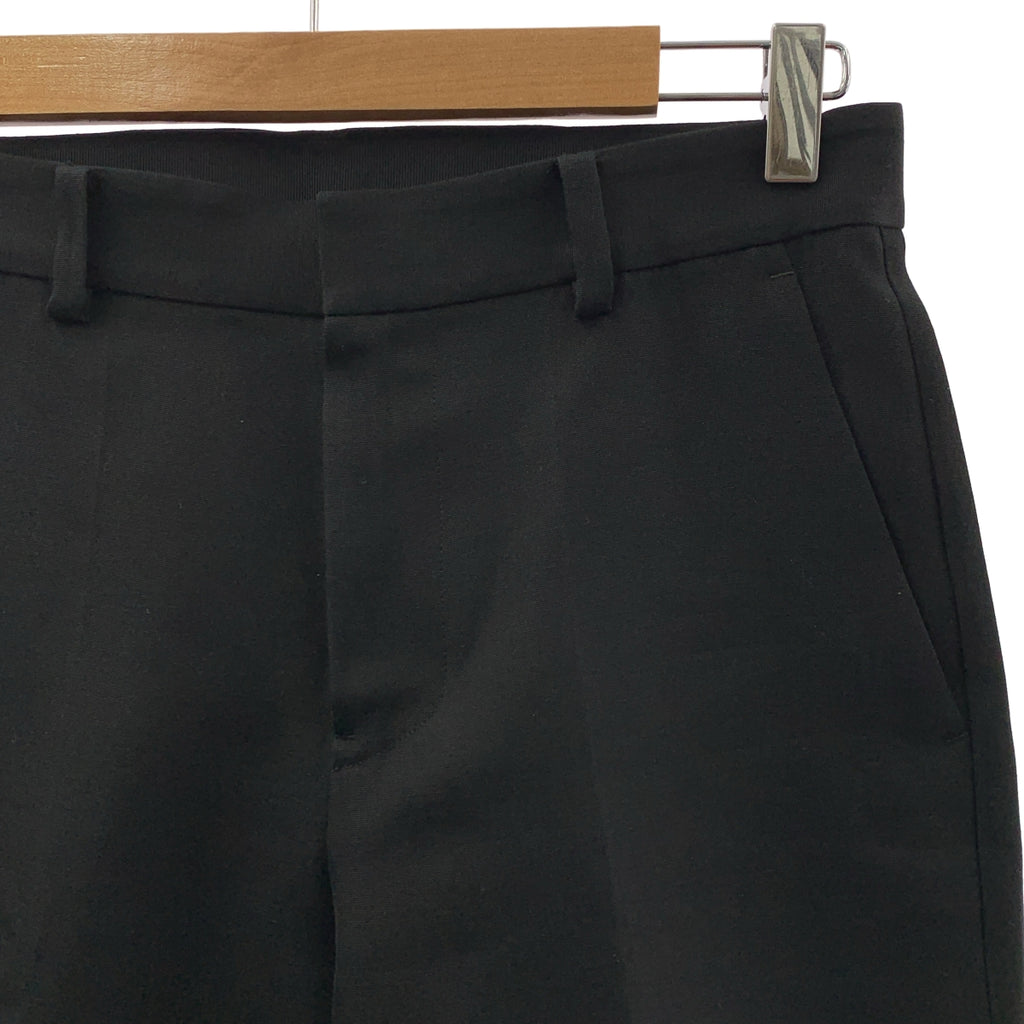 【美品】  sacai / サカイ | シルク コットン サイドライン フレア スラックス パンツ | 2 | ブラック | レディース