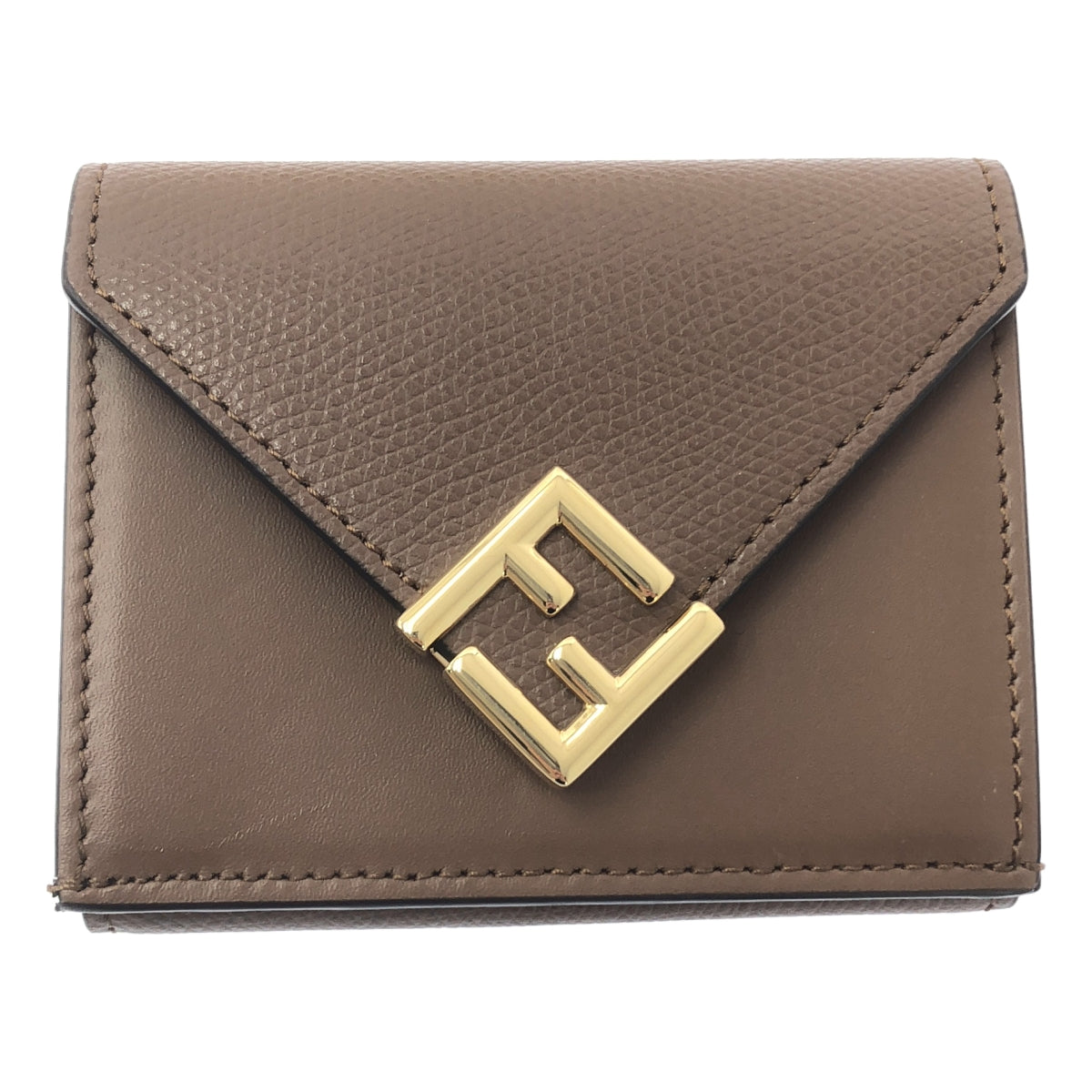 【美品】  FENDI / フェンディ | FFダイヤモンド レザー ウォレット | ブラウン | レディース