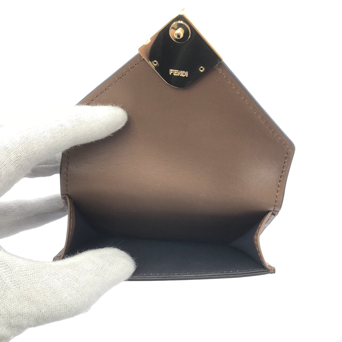 【美品】  FENDI / フェンディ | FFダイヤモンド レザー ウォレット | ブラウン | レディース