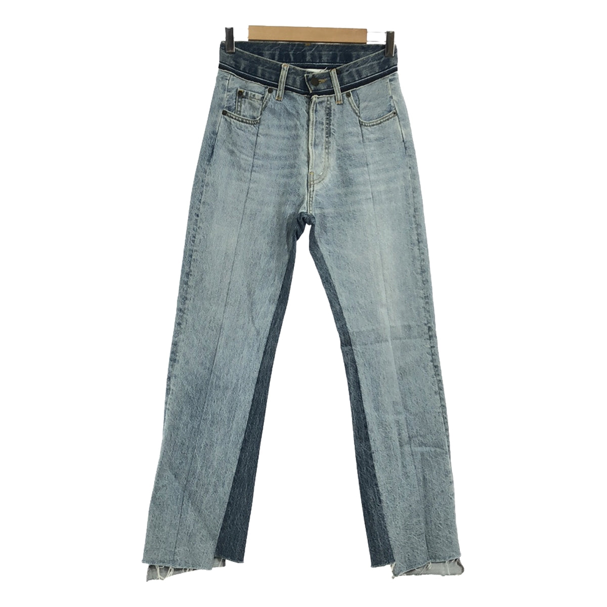 [狀況良好] Maison Margiela | 2020秋冬 |合約重建牛仔褲 |構造重建剪裁牛仔褲 |尺寸 36 |靛藍 |女性的