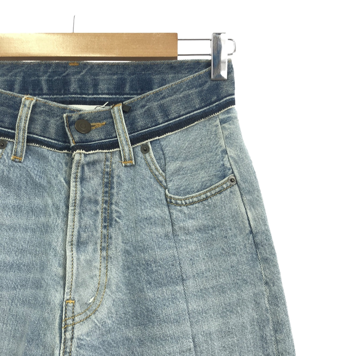 [狀況良好] Maison Margiela | 2020秋冬 |合約重建牛仔褲 |構造重建剪裁牛仔褲 |尺寸 36 |靛藍 |女性的