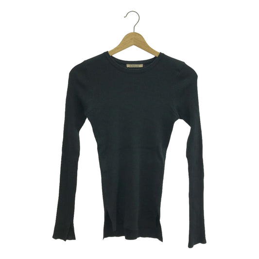 AURALEE | 2023AW | GIZA HIGH GAUGE RIB KNIT PULLOVER | 1 | Black | Women's