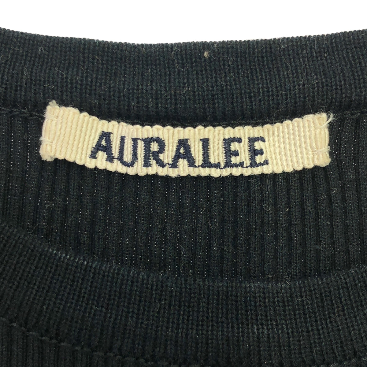 AURALEE | 2023AW | GIZA HIGH GAUGE RIB KNIT PULLOVER | 1 | Black | Women's