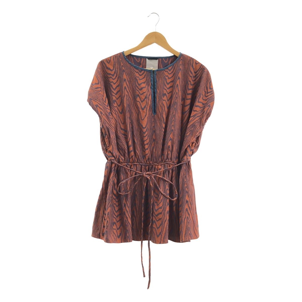 MIOSMOKEY / ミオズモーキー | 総柄 キーネック プルオーバー シャツ | 38 | レディース