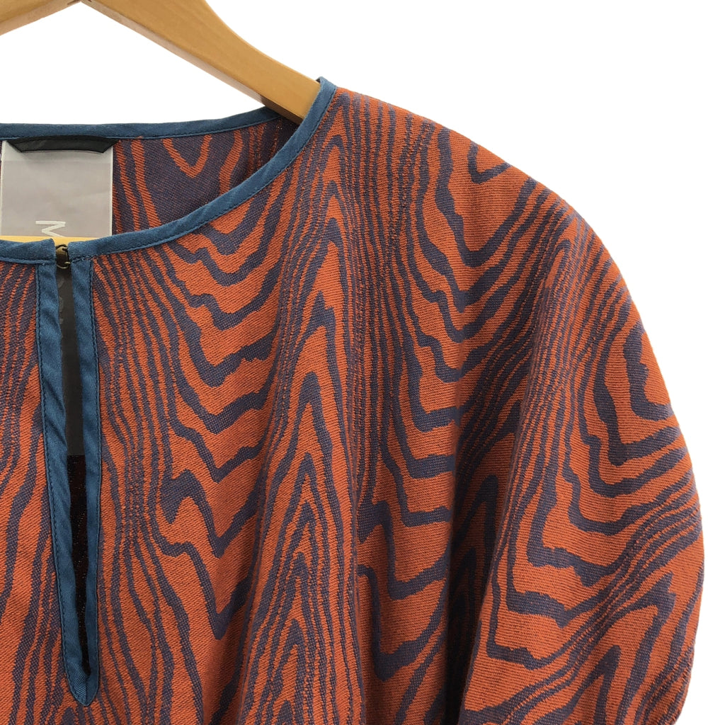 MIOSMOKEY / ミオズモーキー | 総柄 キーネック プルオーバー シャツ | 38 | レディース