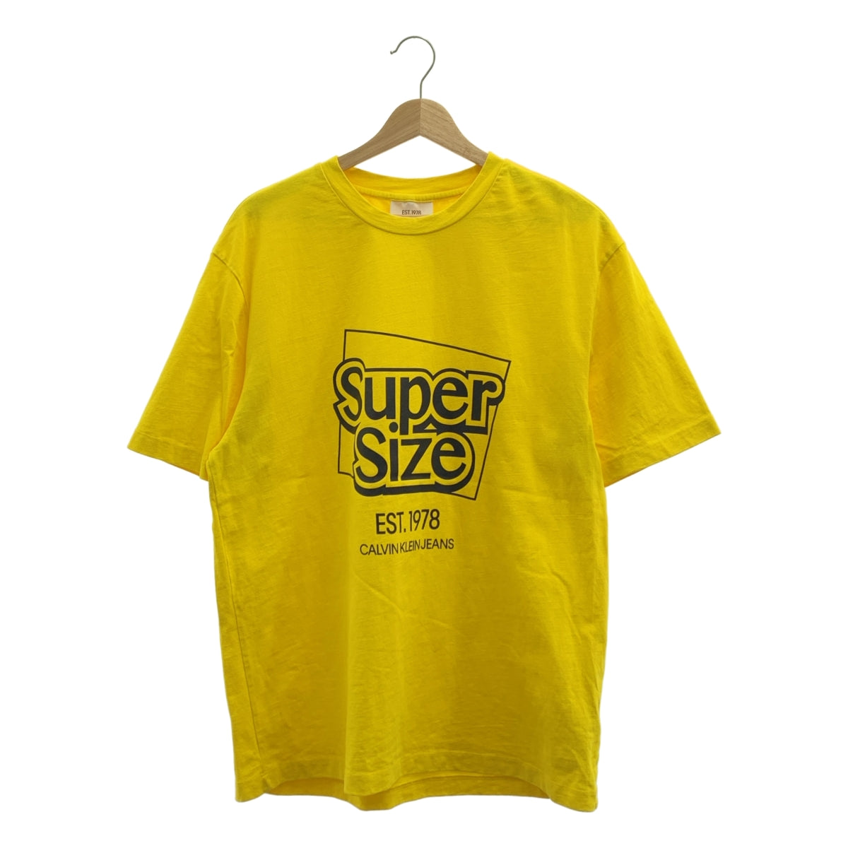 Calvin Klein Jeans / 캘빈 클라인 청바지 | Super Size 로고 프린트 T 셔츠 | L | 남성