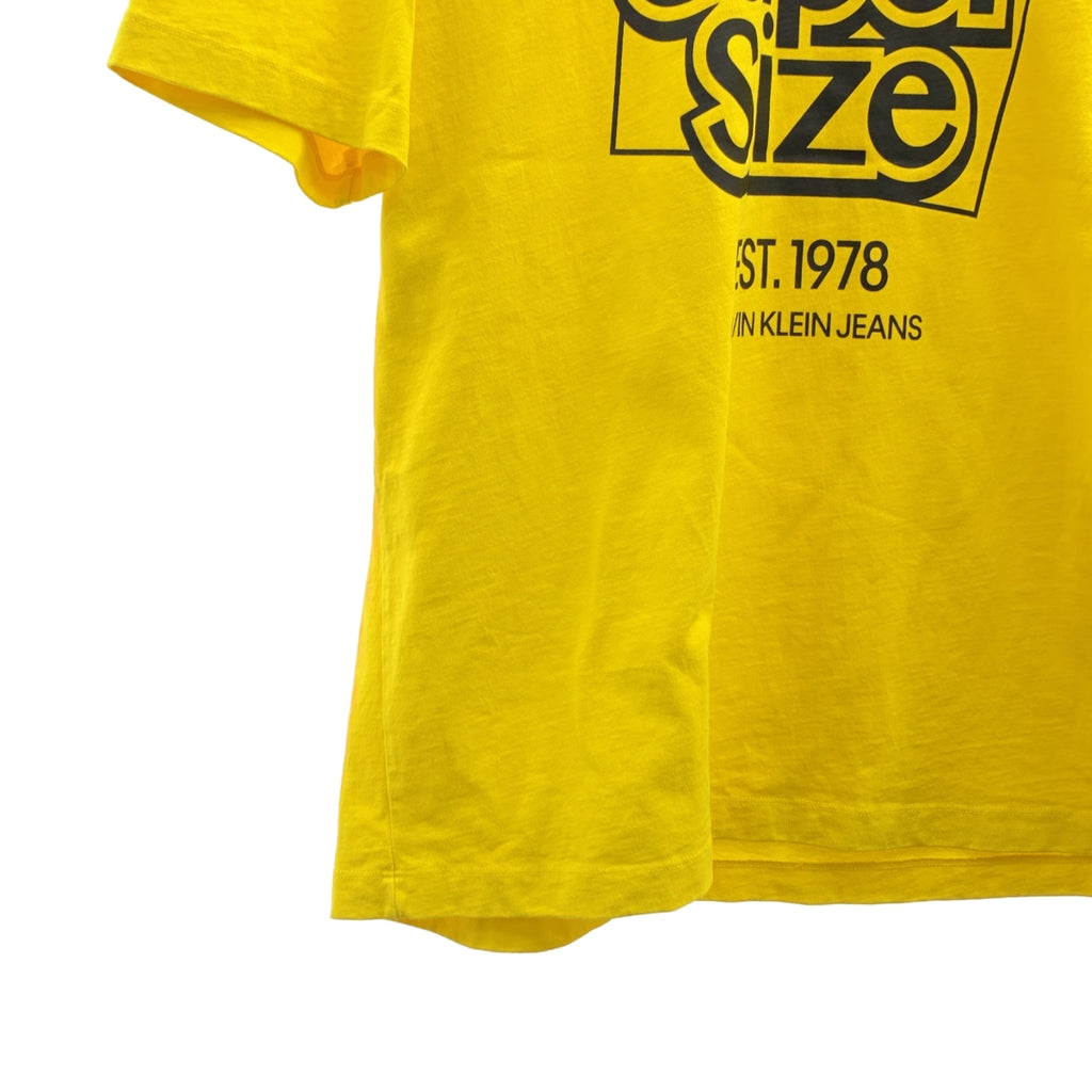 Calvin Klein Jeans / 캘빈 클라인 청바지 | Super Size 로고 프린트 T 셔츠 | L | 남성