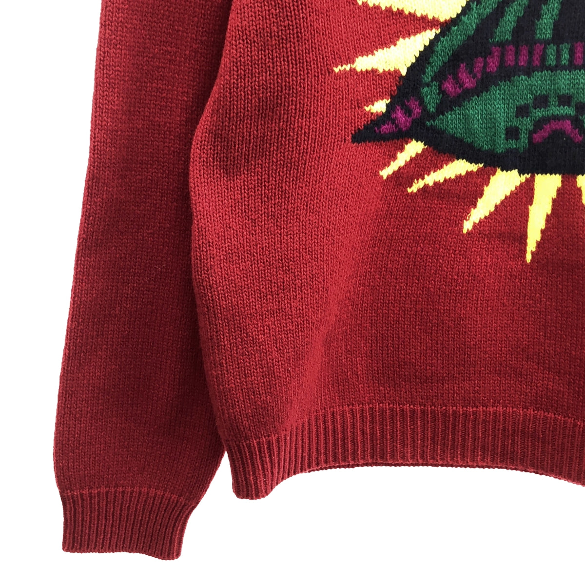 【美品】  GUCCI / グッチ | 2017AW | UFO インターシャセーター ニット | S | レッド/グリーン/イエロー | レディース 美品】 GUCCI / グッチ | 2017AW | UFO インターシャセーター
