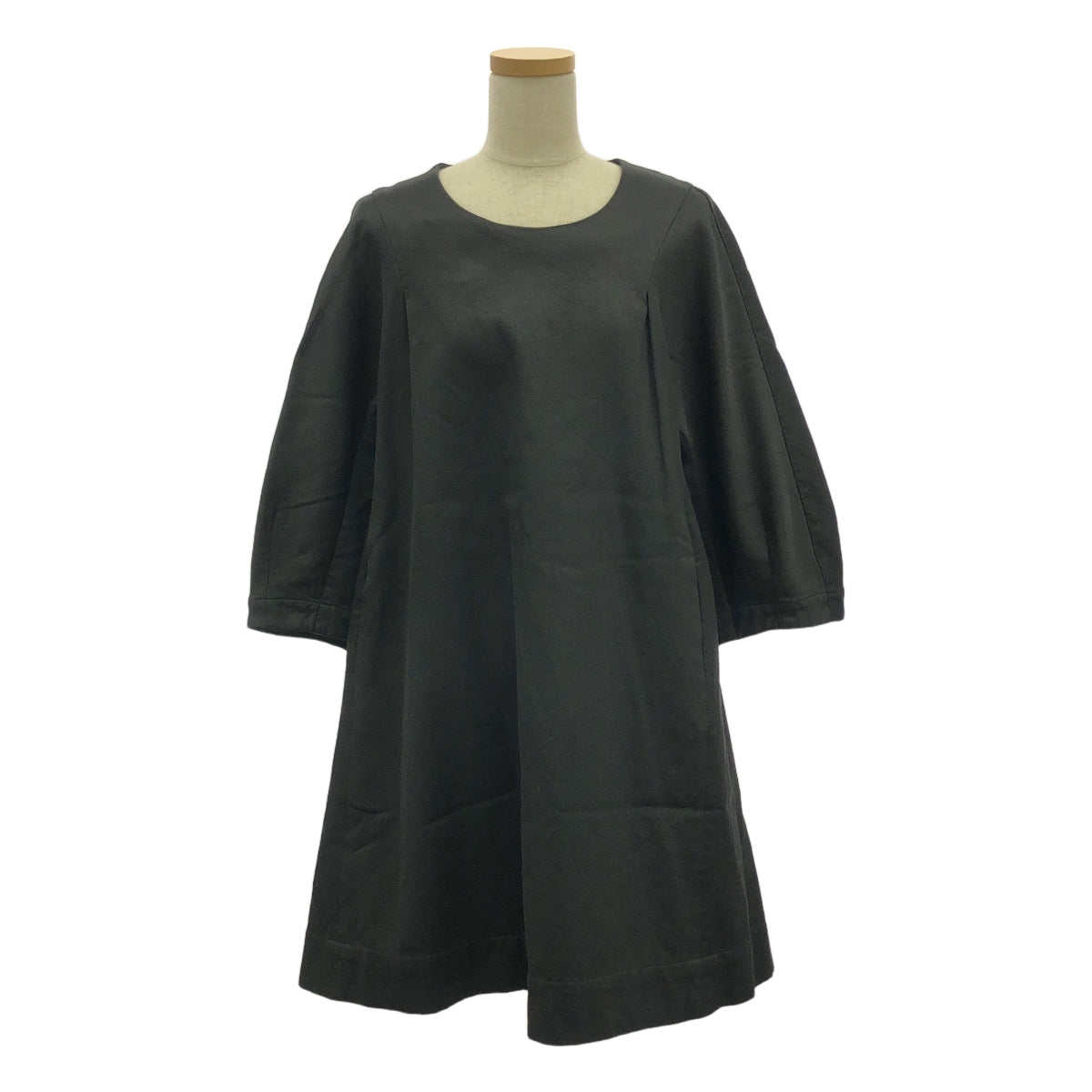 tricot COMME des GARCONS / トリココムデギャルソン | 2009AW | ボックスシルエット プルオーバー クルーネックワンピース | S | ブラック | レディース