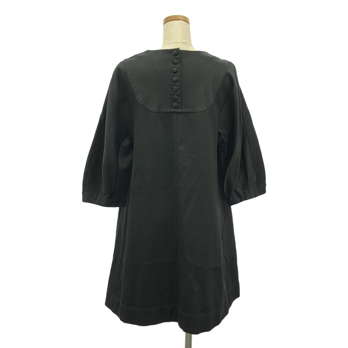 tricot COMME des GARCONS / トリココムデギャルソン | 2009AW | ボックスシルエット プルオーバー クルーネックワンピース | S | ブラック | レディース