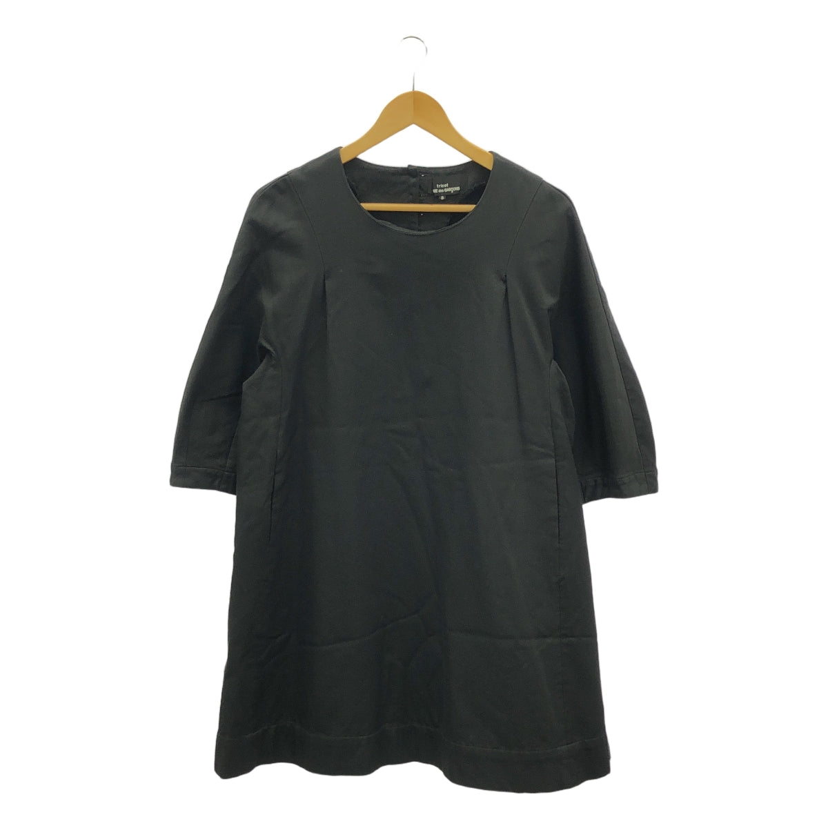 tricot COMME des GARCONS / トリココムデギャルソン | 2009AW | ボックスシルエット プルオーバー クルーネックワンピース | S | ブラック | レディース