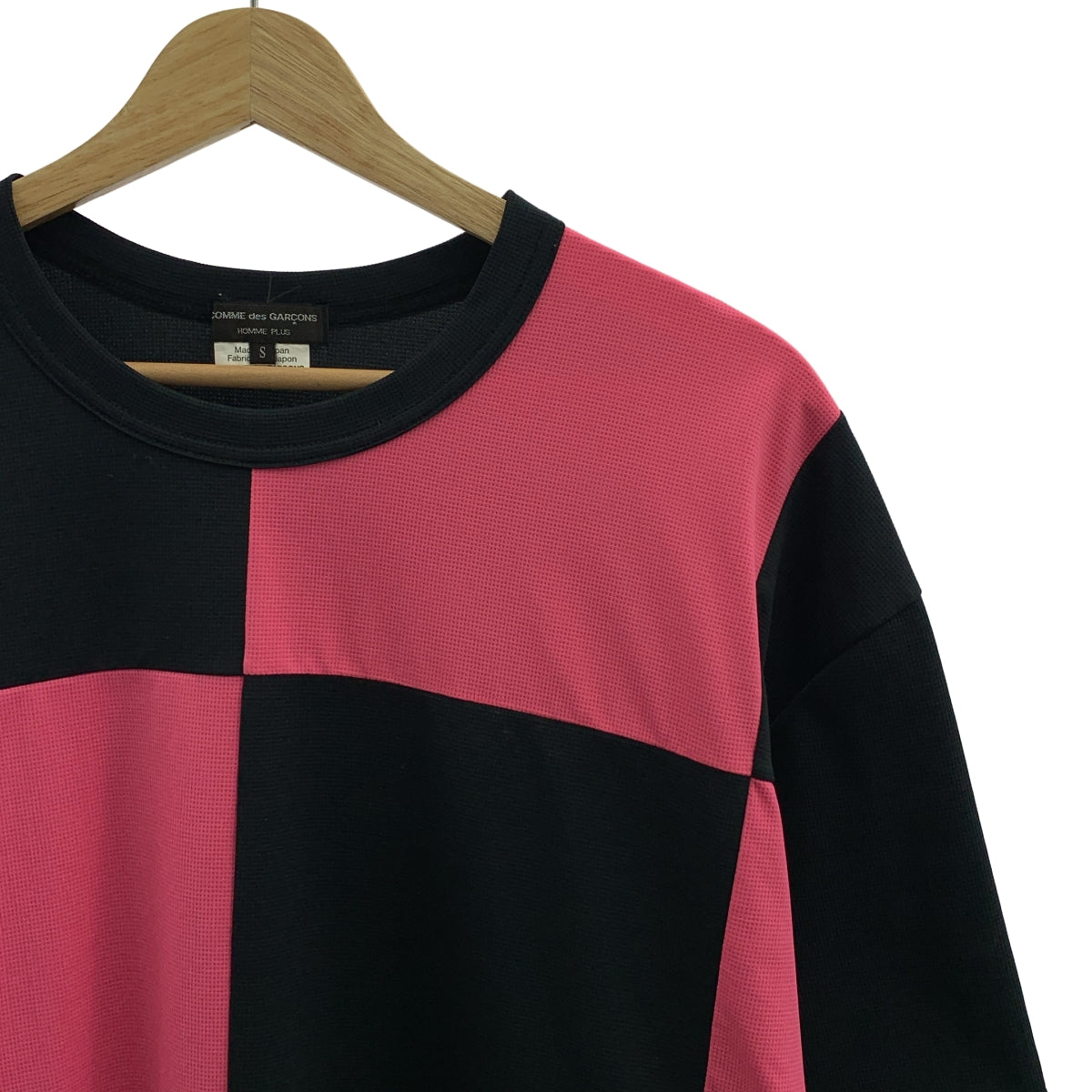 COMME des GARÇONS HOMME PLUS | 2025 春夏 |聚酯格紋 T 卹 |尺寸小 |男士