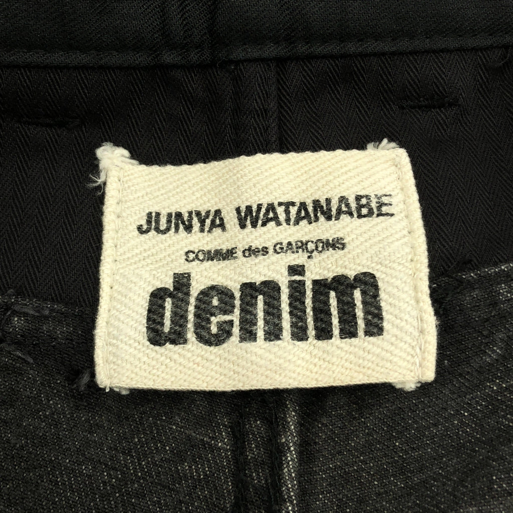 JUNYA WATANABE COMME des GARCONS / ジュンヤワタナベ | 2014AW | denim / スパンコール レザー クロコ型押し パッチワーク デニムパンツ | XS | レディース