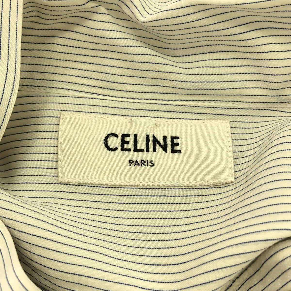 CELINE / 셀린느 | 2022SS | 실크 스트랩 활 셔츠 | 36 | 블루/화이트 | 여성