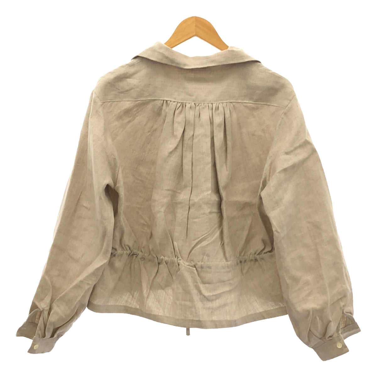 [Good Condition] A VACATION | 2024SS | Linen Back Gathered Shirt Jacket | F | Ivory | Women's