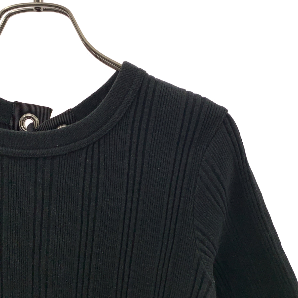 sacai / サカイ | 後綁帶羅紋上衣 | 1 | 黑色 | 女款