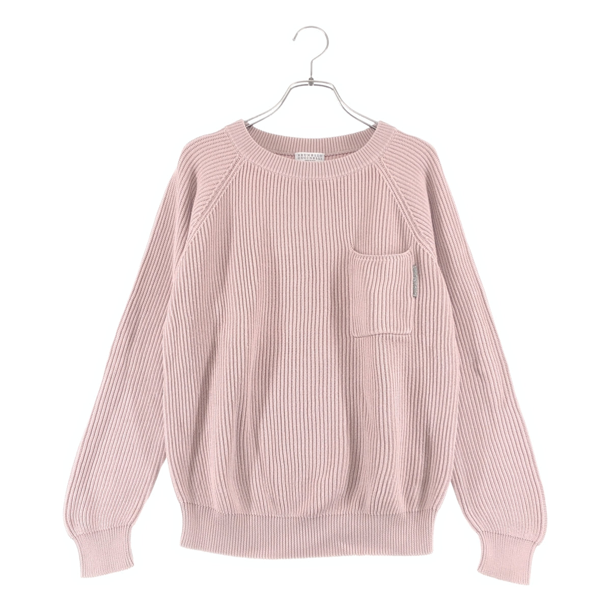 BRUNELLO CUCINELLI / ブルネロクチネリ | コットン ビジュー装飾 クルーネック リブニット | XS | レディース