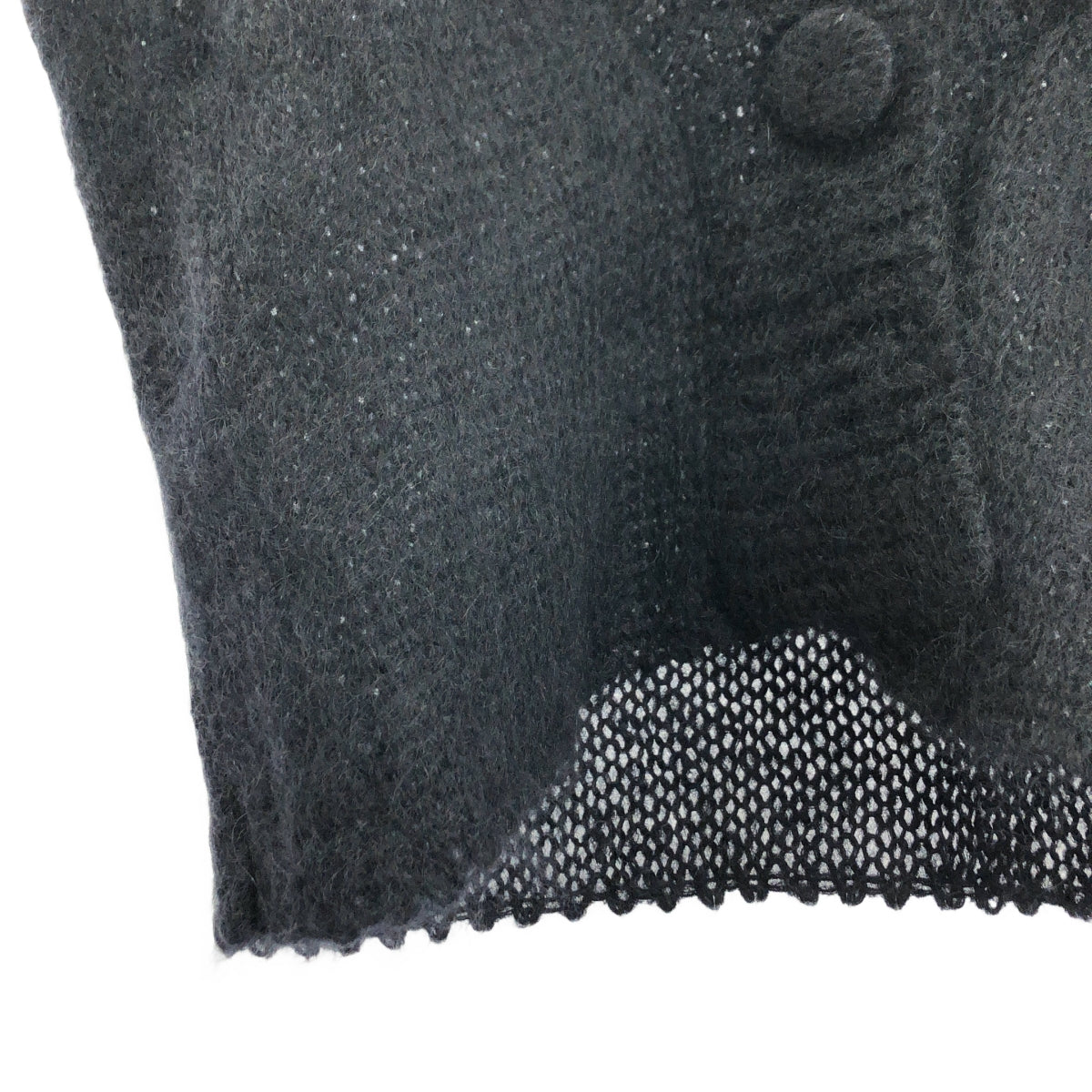 【美品】  Agnes b. / アニエスベー | モヘヤ ノースリーブ ニットベスト | 2 | ブラック | レディース