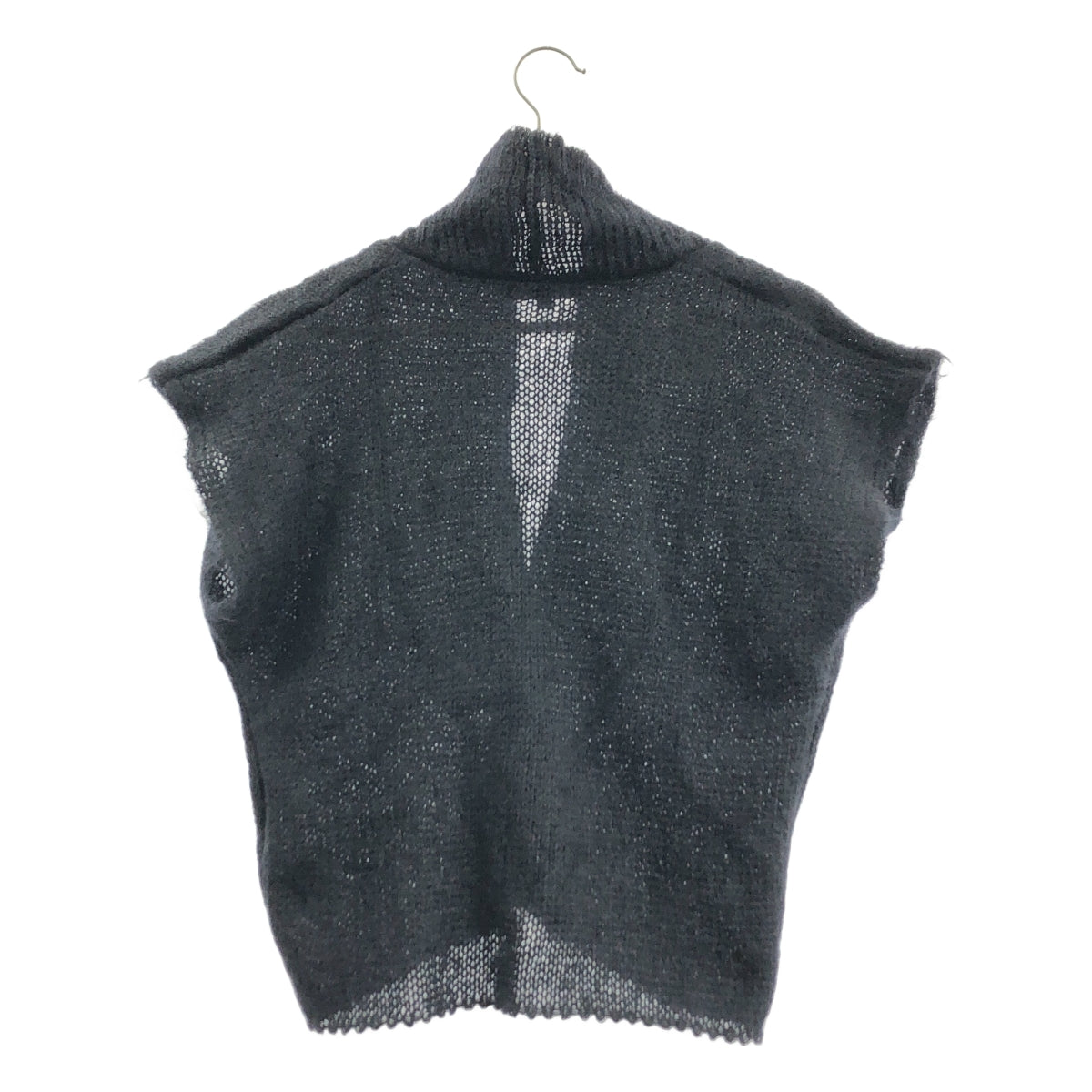 【美品】  Agnes b. / アニエスベー | モヘヤ ノースリーブ ニットベスト | 2 | ブラック | レディース