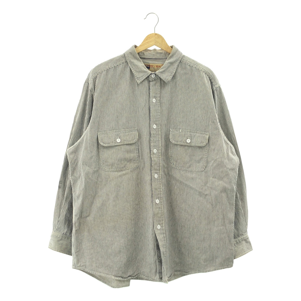 復古款 | 1980年代 | BIG MAC條紋工裝襯衫 | XL碼 | 男士