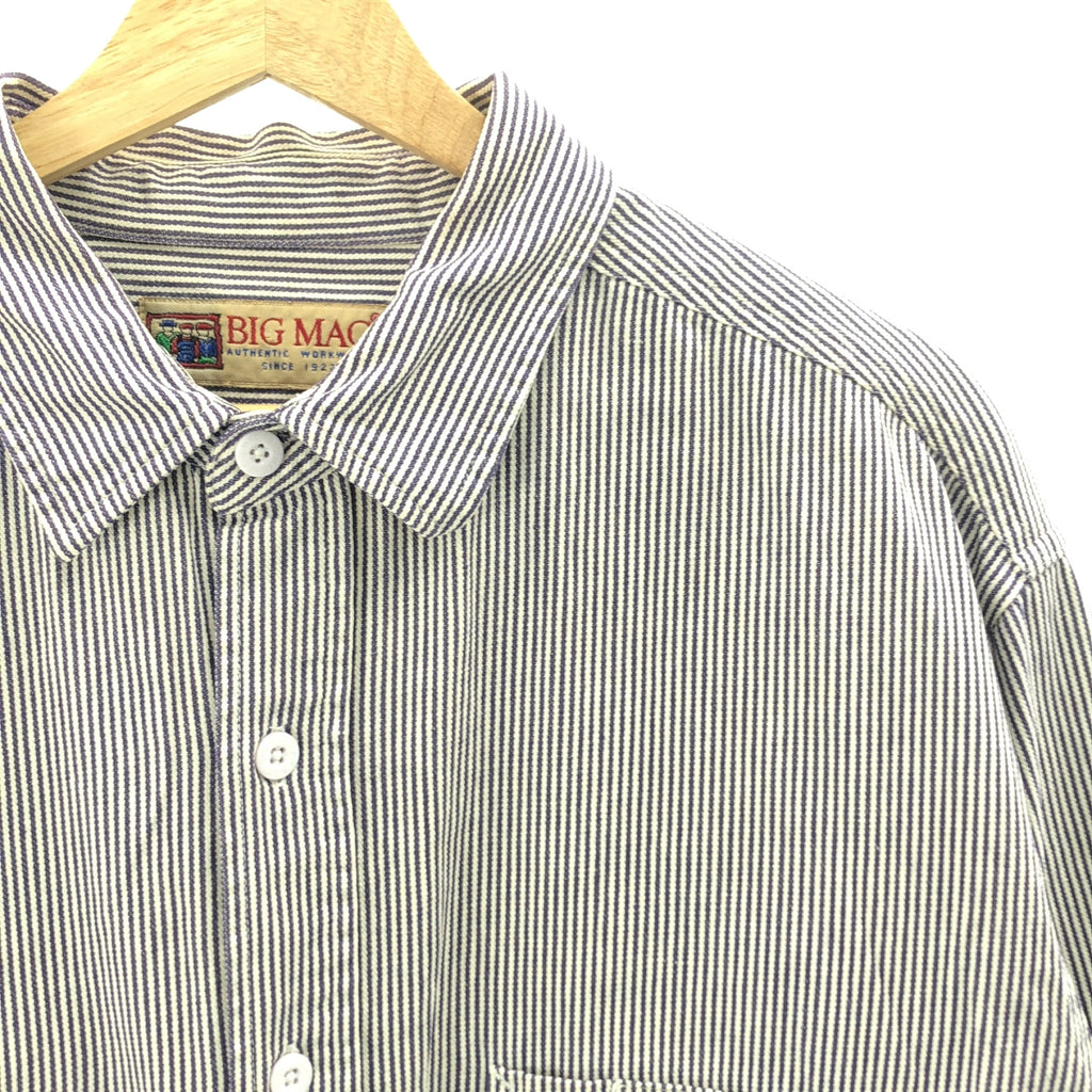 復古款 | 1980年代 | BIG MAC條紋工裝襯衫 | XL碼 | 男士