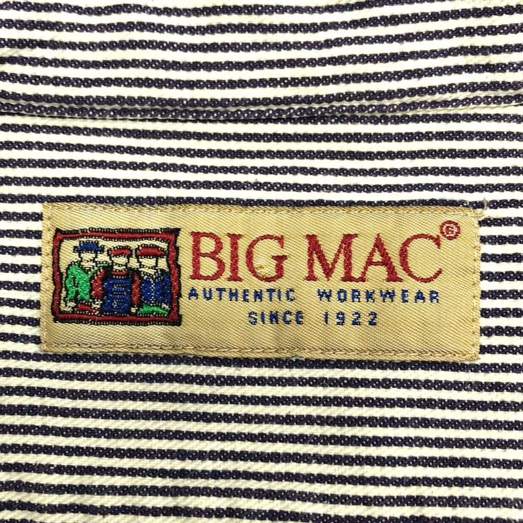 復古款 | 1980年代 | BIG MAC條紋工裝襯衫 | XL碼 | 男士