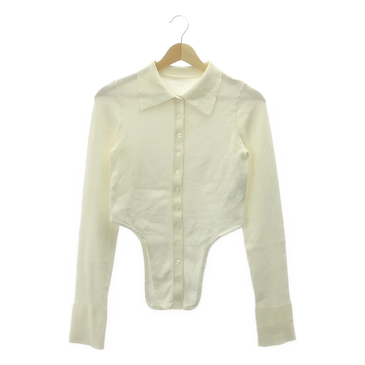 AMERI / アメリ | ROUND SHORT KNIT CARDIGAN ラウンド ショート カーディガン | M | ホワイト | レディース