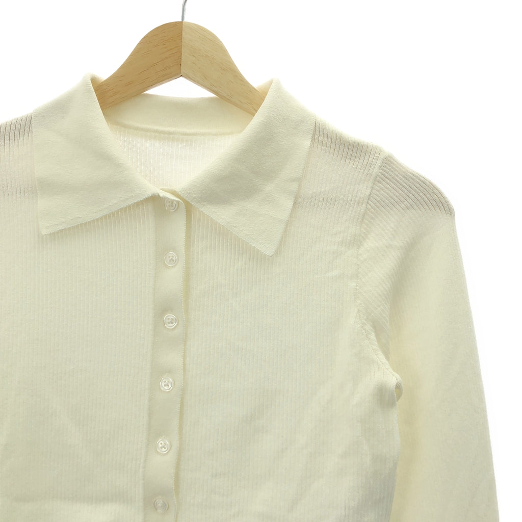AMERI / 아메리 | ROUND SHORT KNIT CARDIGAN 라운드 쇼트 가디건 | M | 화이트 | 여성