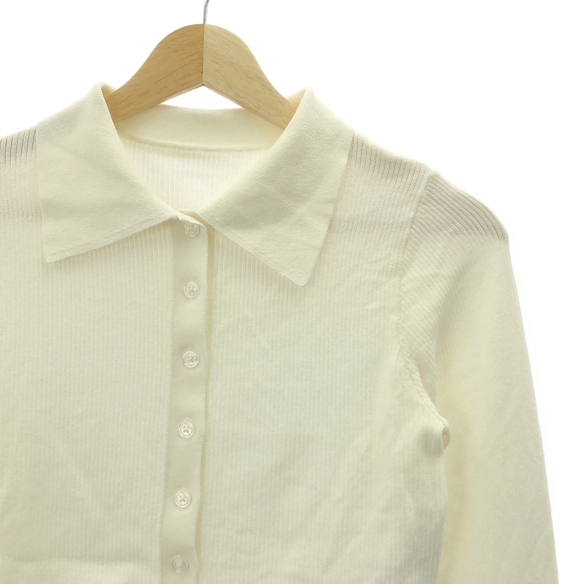 AMERI / 아메리 | ROUND SHORT KNIT CARDIGAN 라운드 쇼트 가디건 | M | 화이트 | 여성