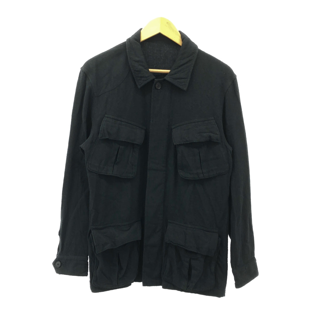 SHINYA / シンヤ | pitohui black cotton silk flannel / コットン シルク ジャングルファティーグジャケット | 2 | ブラック | メンズ