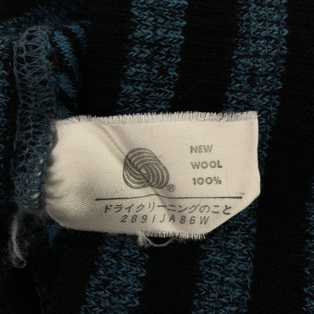 ISSEY MIYAKE / 이세이 미야케 | 80s 서리 내리기 니트 바지 | 9 | 블루/블랙 | 여성