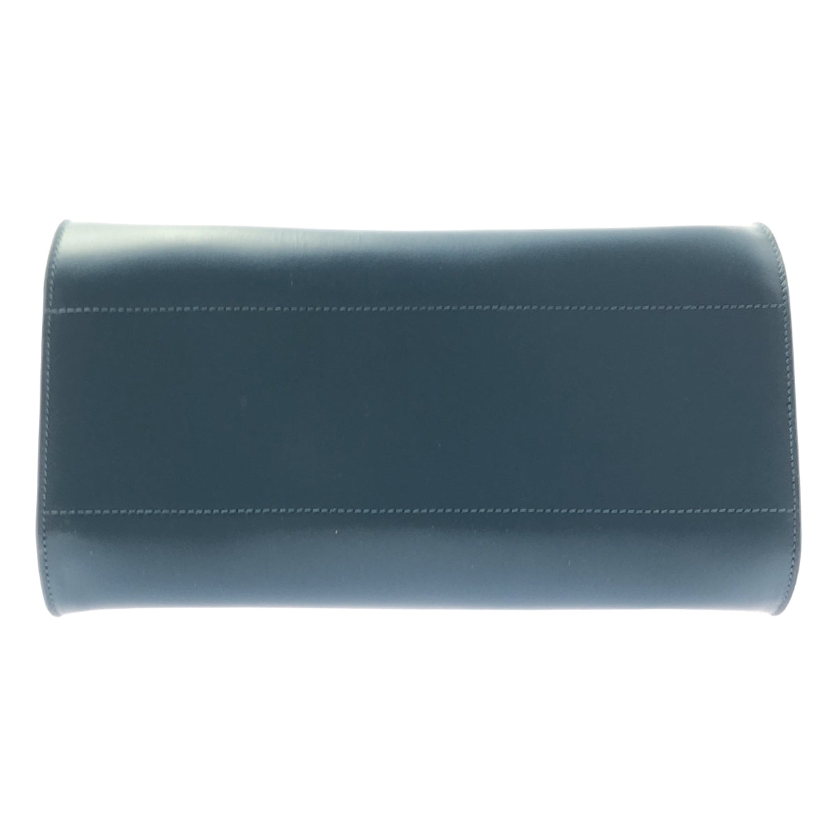 【미품】 HARUNOBUMURATA / 하르노부무라타 | PIADA MEDIA - LEATHER BELTED BOSTON / 가죽 로고 보스턴 핸드백 | 블루 | 여성