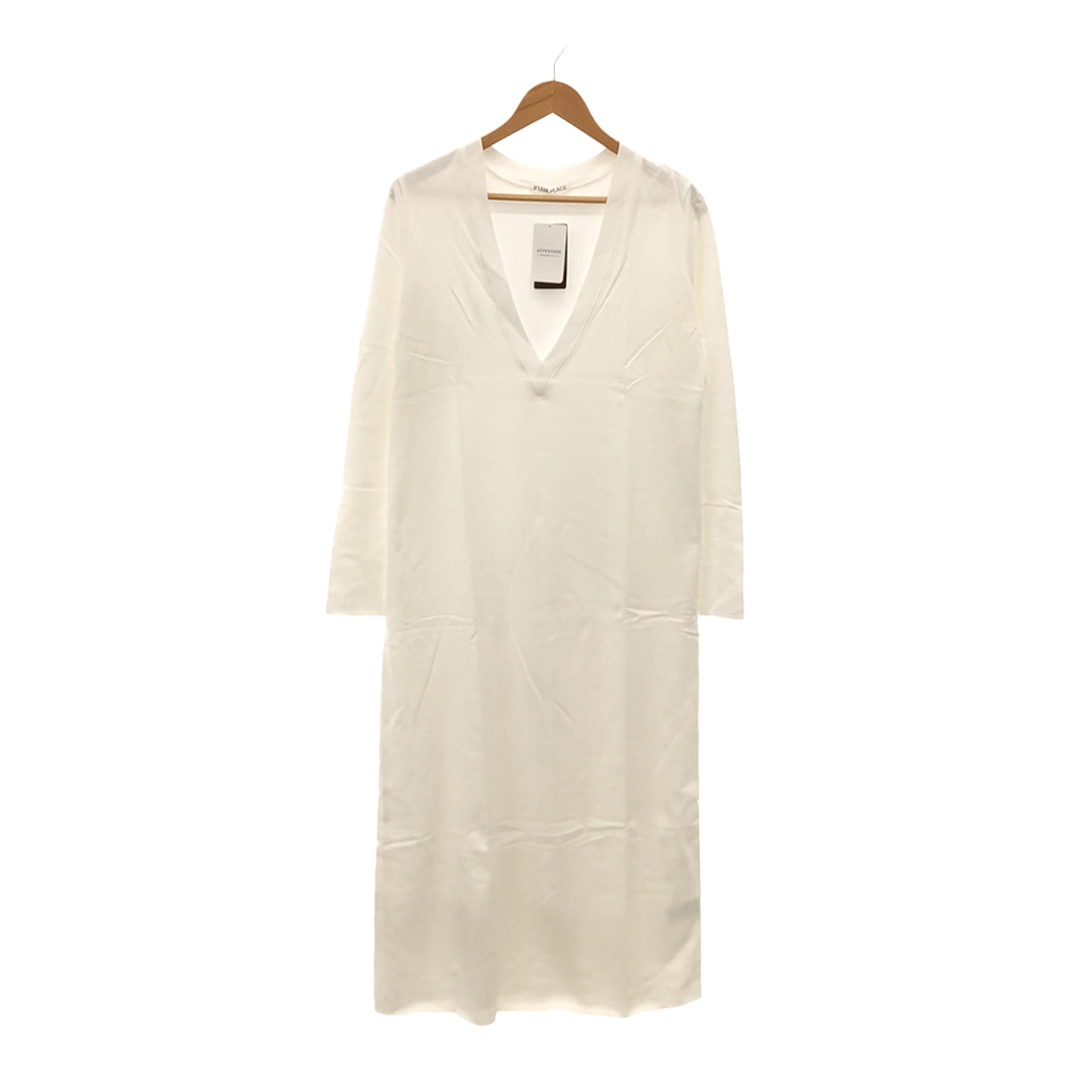 [Good Condition] Plage / Plage | 2022AW | R'IAM DEEP Vneck Dress | 36 | White | Women's