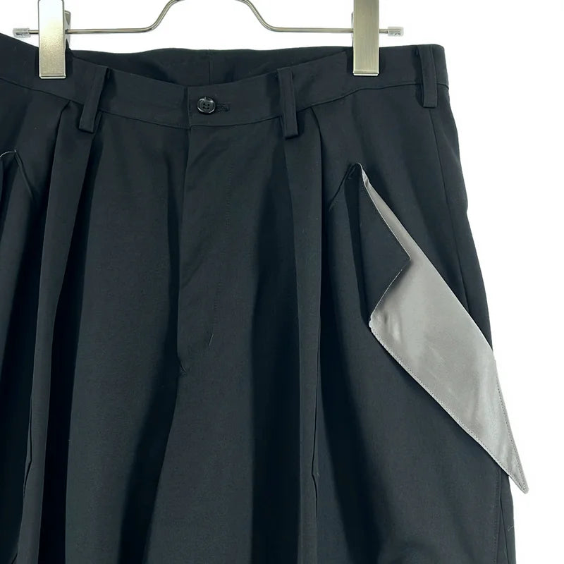 sulvam / サルバム | 2021AW | × STUDIOUS / ステュディオス 別注 ウールギャバジン シルバーステッチ ワイドパンツ | M | メンズ