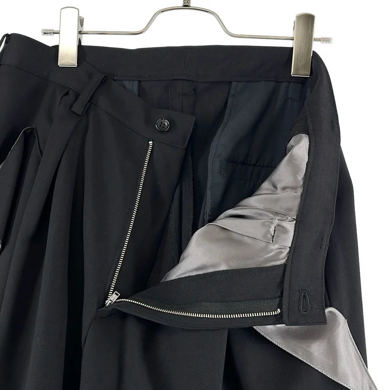 sulvam / サルバム | 2021AW | × STUDIOUS / ステュディオス 別注 ウールギャバジン シルバーステッチ ワイドパンツ | M | メンズ