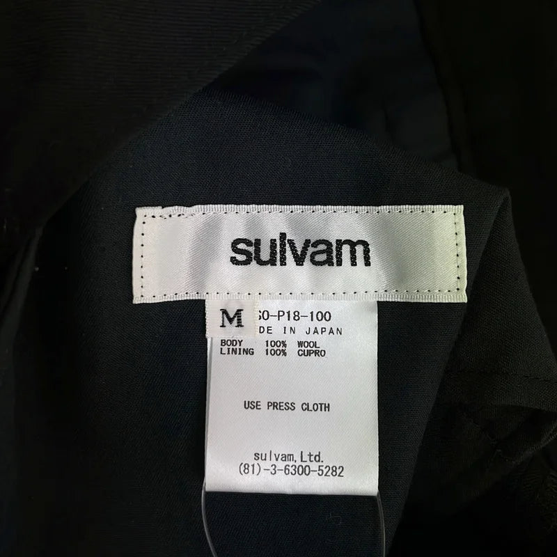 sulvam / サルバム | 2021AW | × STUDIOUS / ステュディオス 別注 ウールギャバジン シルバーステッチ ワイドパンツ | M | メンズ