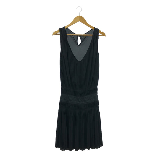 FENDI | Side zip pleated design dress | 38 | Black | Women's